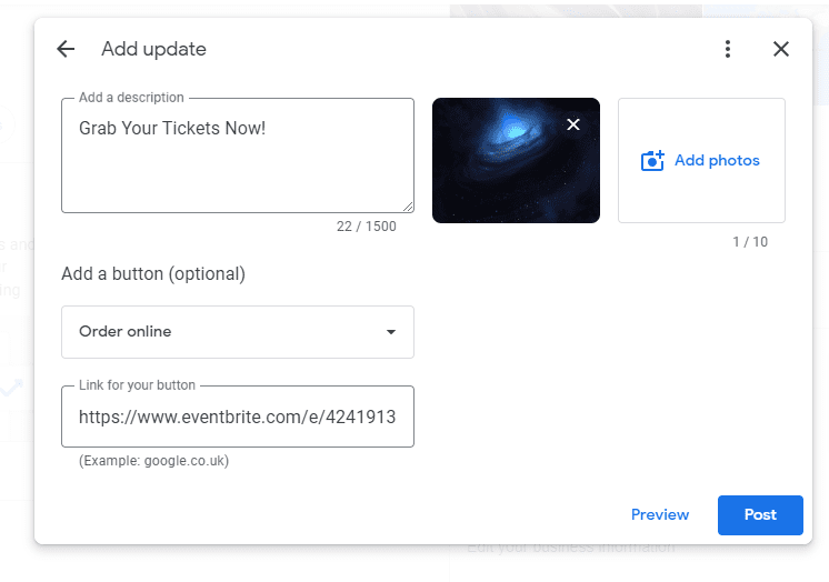 How to add an event to your Google Business Profile