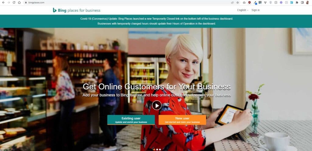 Bing places for business