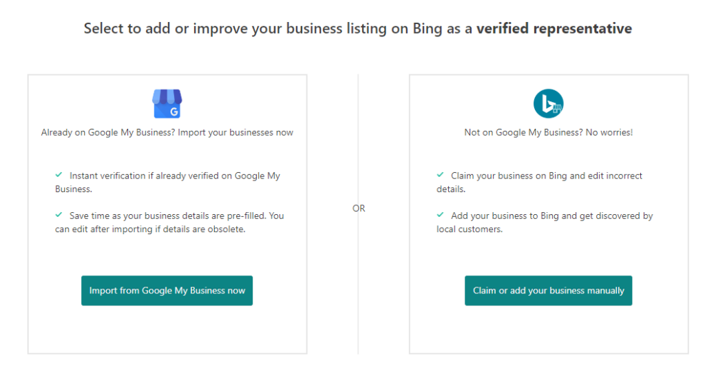 How to connect your Google Business Profile with Bing For Business and Bing Places